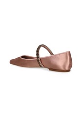 Tory Burch Crystal Satin Ballerina Flats