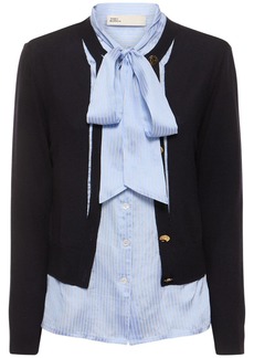 Tory Burch Cutout Buttoned Cardigan