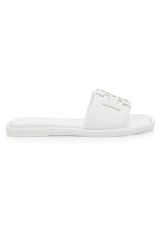 Tory Burch Double-T Leather Sport Slide Sandals