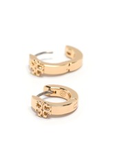 Tory Burch Double T-motif polished earrings