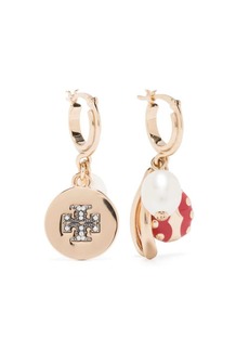 Tory Burch Double T pearl earrings