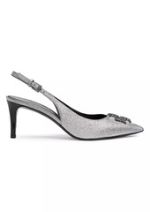 Tory Burch Eleanor 65MM Glitter Pavé Slingback Pumps