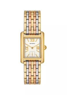 Tory Burch Eleanor Tri-Tone Stainless Steel Three-Hand Watch