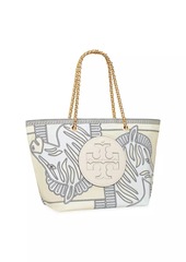 Tory Burch Ella Zebra-Print Chain Tote Bag