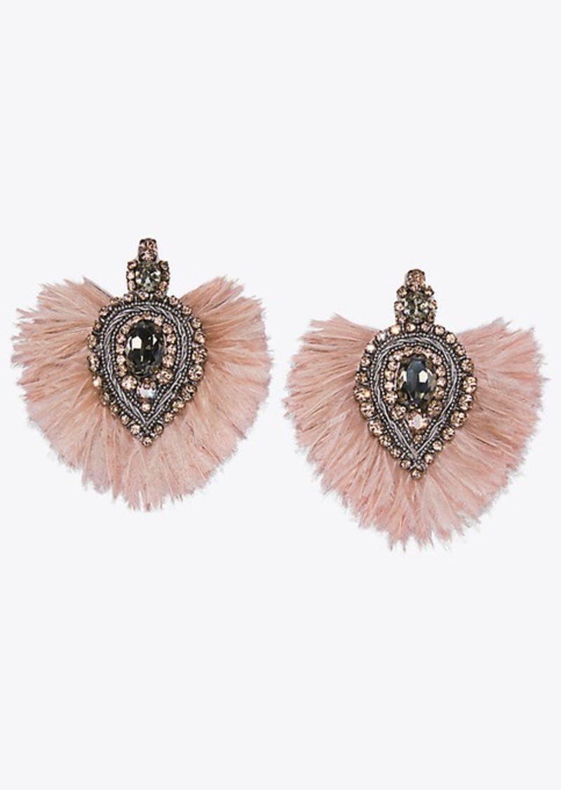 tory burch feather earrings