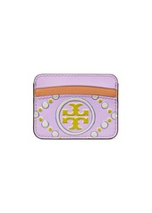 Tory Burch embossed-logo leather cardholder