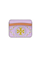 Tory Burch embossed-logo leather cardholder