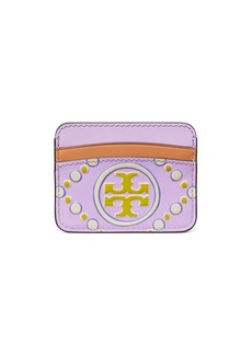 Tory Burch embossed-logo leather cardholder