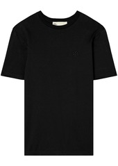 Tory Burch embroidered-logo round-neck T-shirt