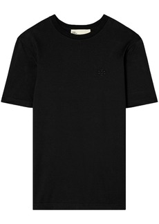 Tory Burch embroidered-logo round-neck T-shirt