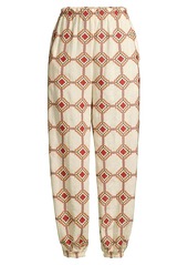 Tory Burch Embroidered Tapered Pants