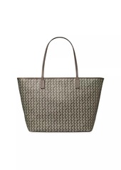 Tory Burch Ever-Ready Basketweave Print Tote Bag