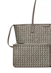 Tory Burch Ever-Ready Basketweave Print Tote Bag