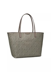 Tory Burch Ever-Ready Basketweave Print Tote Bag