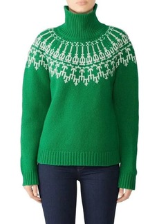 Tory Burch Fair Isle Wool Turtleneck Sweater
