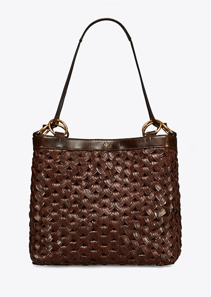 tory burch woven tote