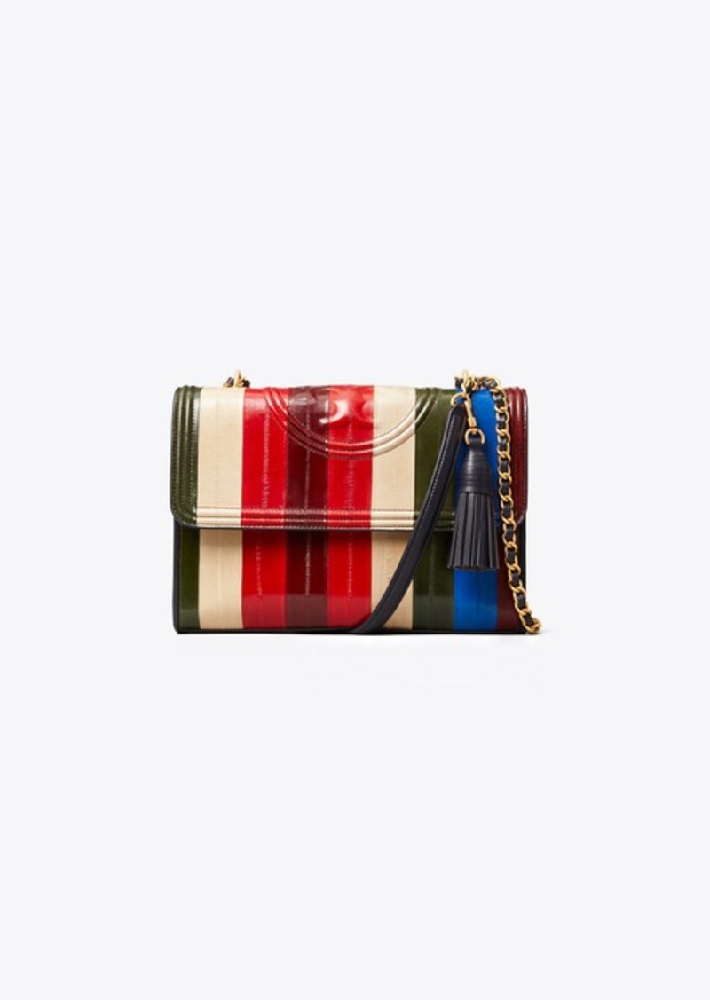 Tory Burch Fleming Eel Patchwork Convertible Shoulder Bag | Handbags