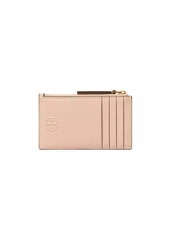 Tory Burch Fleming Embossed Leather Card Case