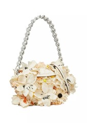 Tory Burch Fleming Mini Floral Canvas Crescent Bag