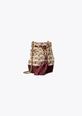 Tory Burch Fleming Soft Tweed Mini Bucket Bag - ShopStyle