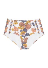 Tory Burch Floral High-Waist Bikini Bottom