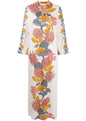 Tory Burch floral print long-sleeved caftan