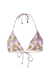Tory Burch floral-print triangle bikini top