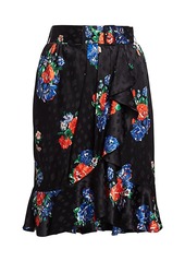 Tory Burch Floral Silk Skirt
