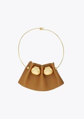 Tory Burch Fluted Leather Collar Necklace