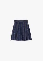 Tory Burch Gemini Link Denim Mini Skirt