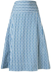 Tory Burch Gemini Link-print wrap skirt