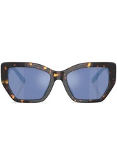 Tory Burch geometric-frame logo-plaque sunglasses