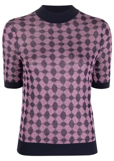 Tory Burch geometric-print short-sleeve jumper