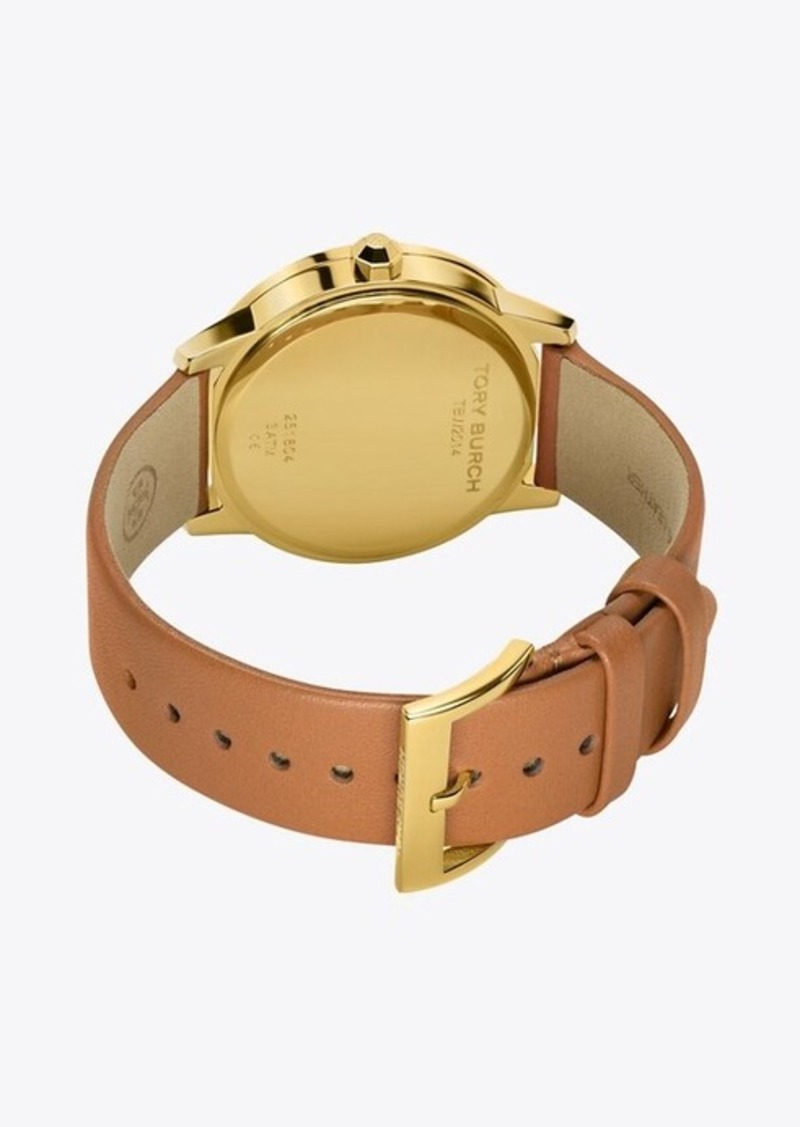 Gigi Watch, Brown Leather/Gold Tone, 36 X 42 MM - 51% Off!
