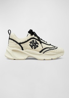 Tory Burch Good Luck Crochet Trainer Sneakers