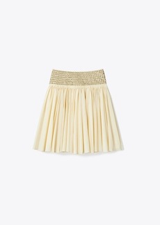 Tory Burch Hand-Done Mirrorwork Cotton Skirt