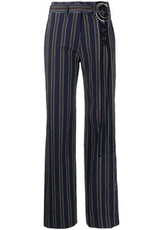 Tory Burch high-waisted stripe-pattern trousers