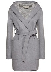 Tory Burch Hooded Wool Wrap Coat