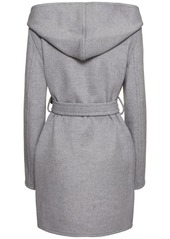 Tory Burch Hooded Wool Wrap Coat