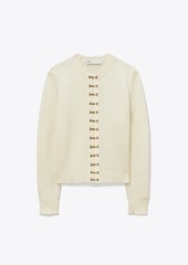 Tory Burch Hook-And-Eye Cashmere Cardigan