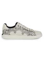 Tory Burch Howell Paisley-Print Leather Sneakers