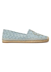 Tory Burch Ines Woven Leather Espadrilles