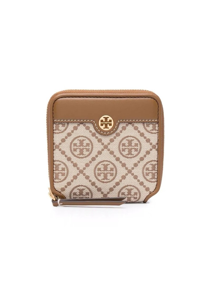 Tory Burch jacquard-logo all around-zip wallet