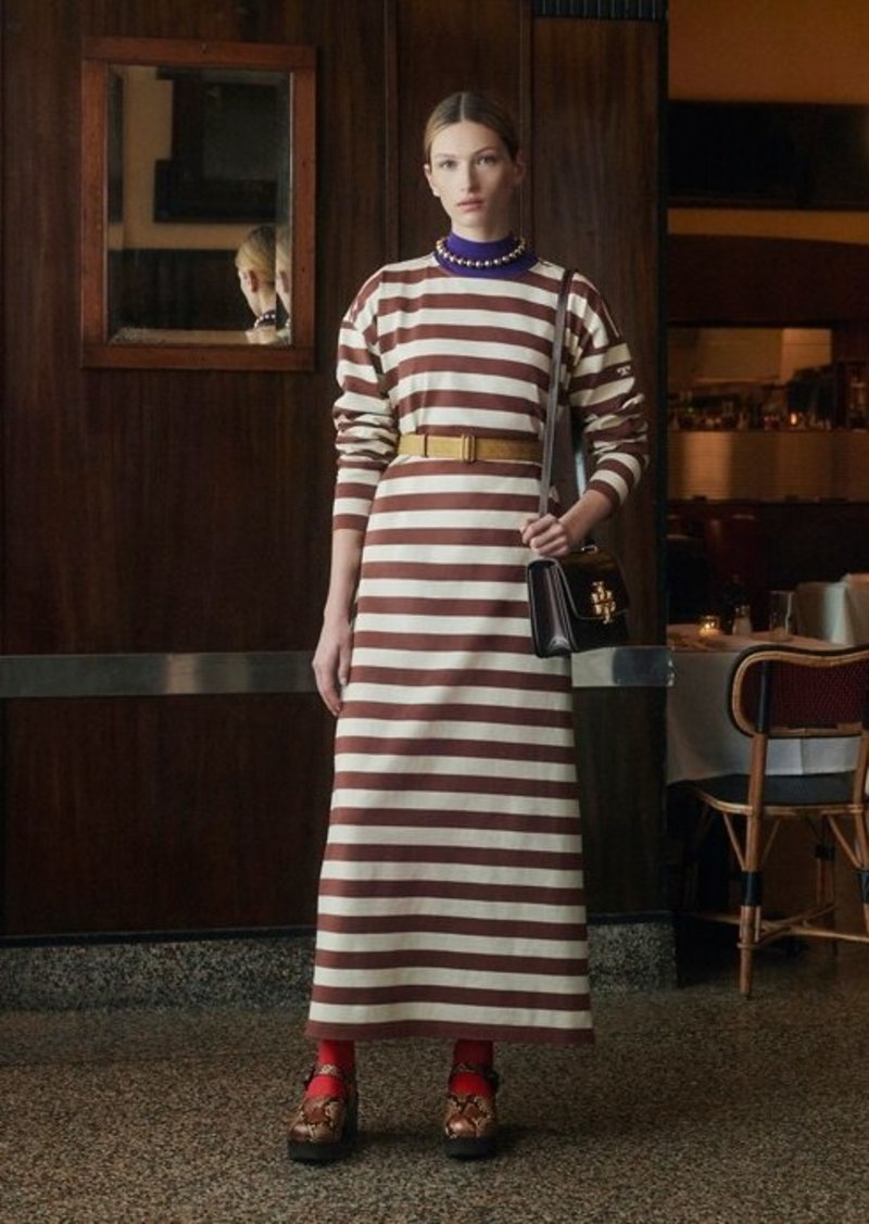 tory burch jersey striped dress