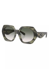 Tory Burch Kira 55MM Oversized Geometric Sunglasses