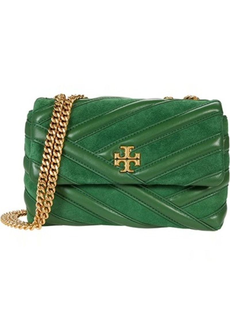 Tory Burch Small Kira Chevron Convertible Shoulder Bag In Green