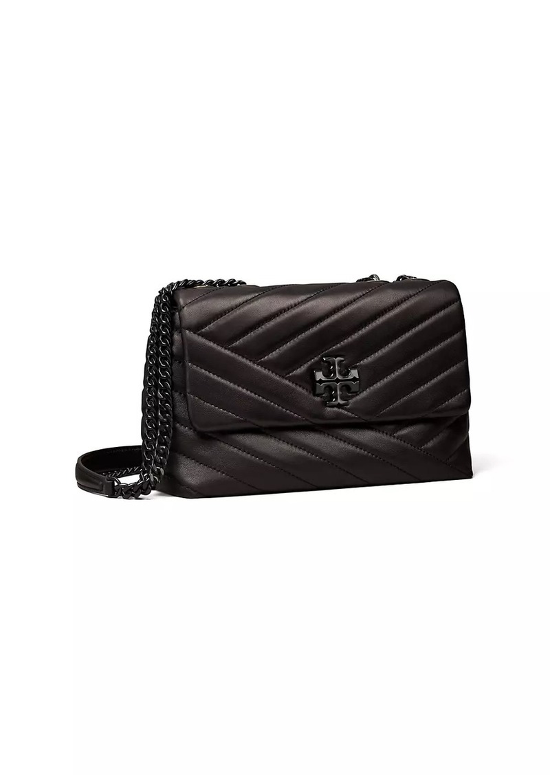 Tory Burch Women's Kira Chevron Powder Coated Small Camera Bag - Black