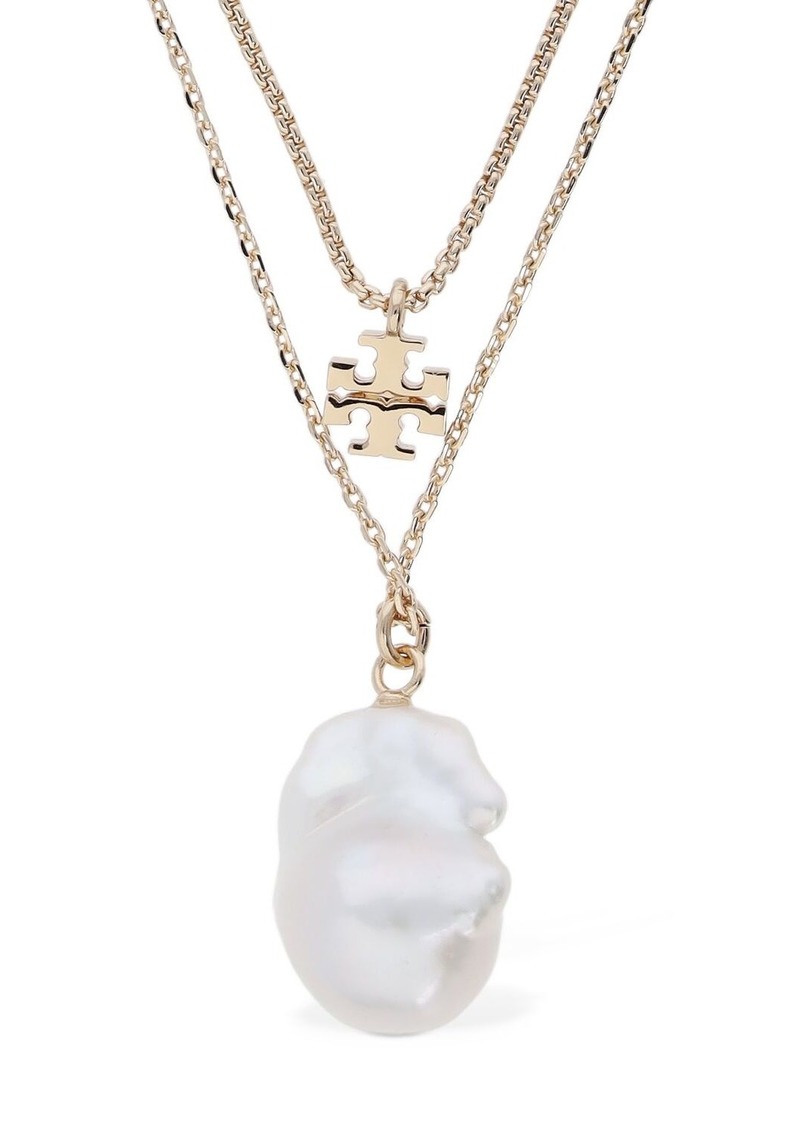 Tory Burch Kira Delicate Pearl Layered Necklace