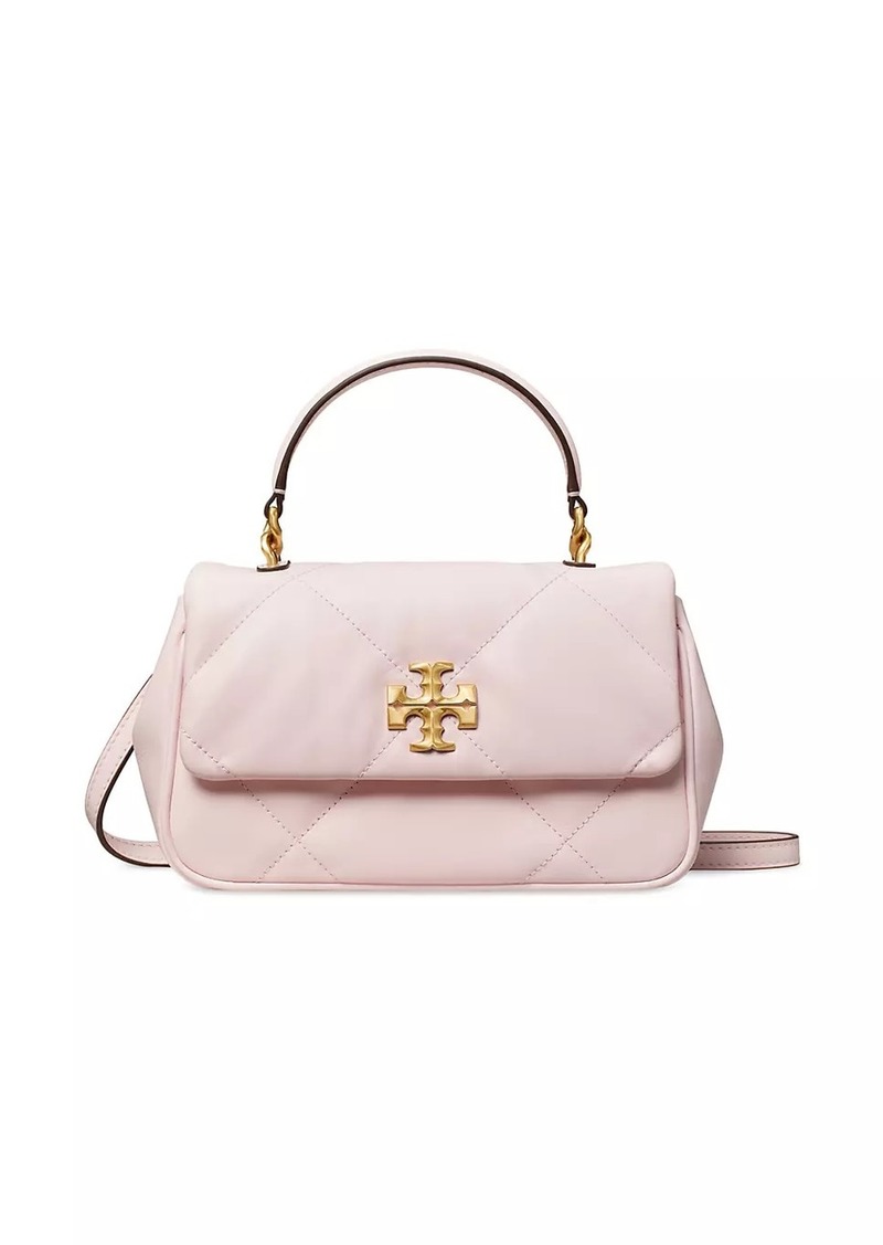 Tory Burch Kira Diamond-Quilted Leather Top-Handle Bag