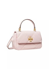 Tory Burch Kira Diamond-Quilted Leather Top-Handle Bag